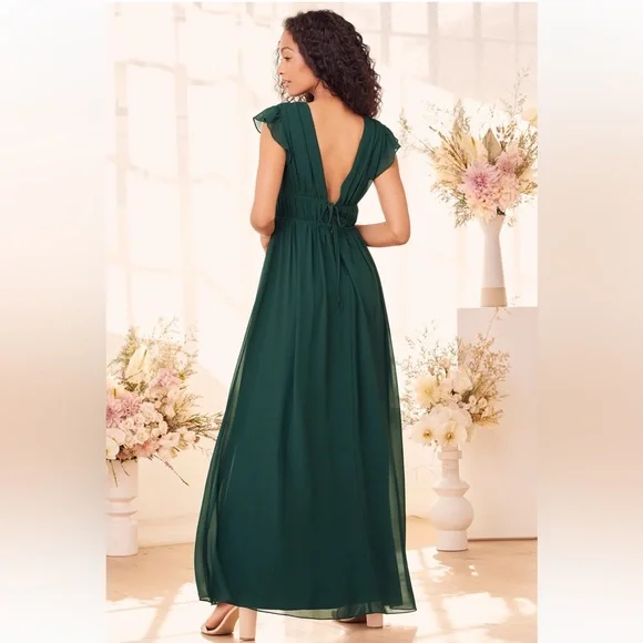 Lulu’s Green Maxi Dress - Picture 2 of 2